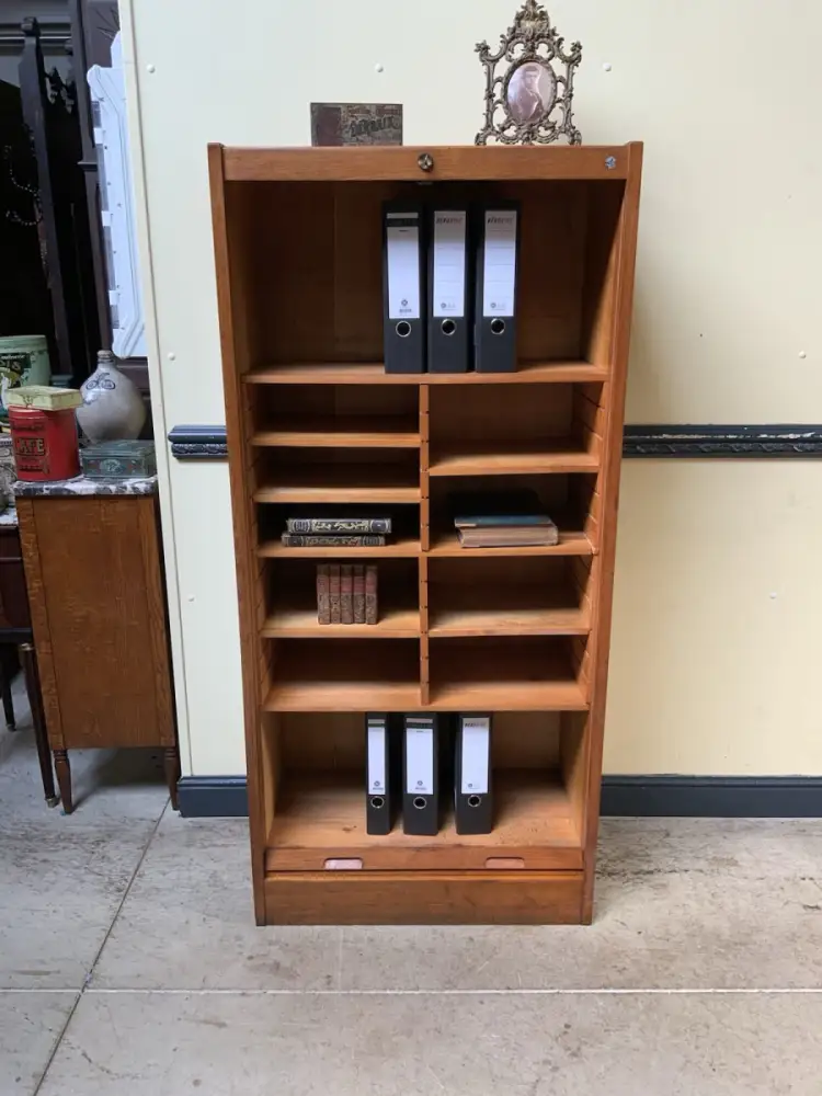 Antiker Art Deco Rollladen Archivschrank - Lieferung möglich! 12