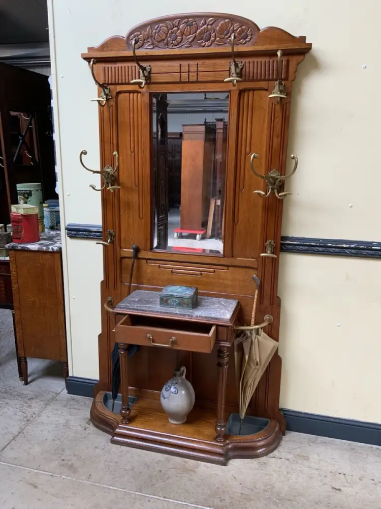 Antike Jugendstil Garderobe - traumhaft schön - Lieferung möglich! 15