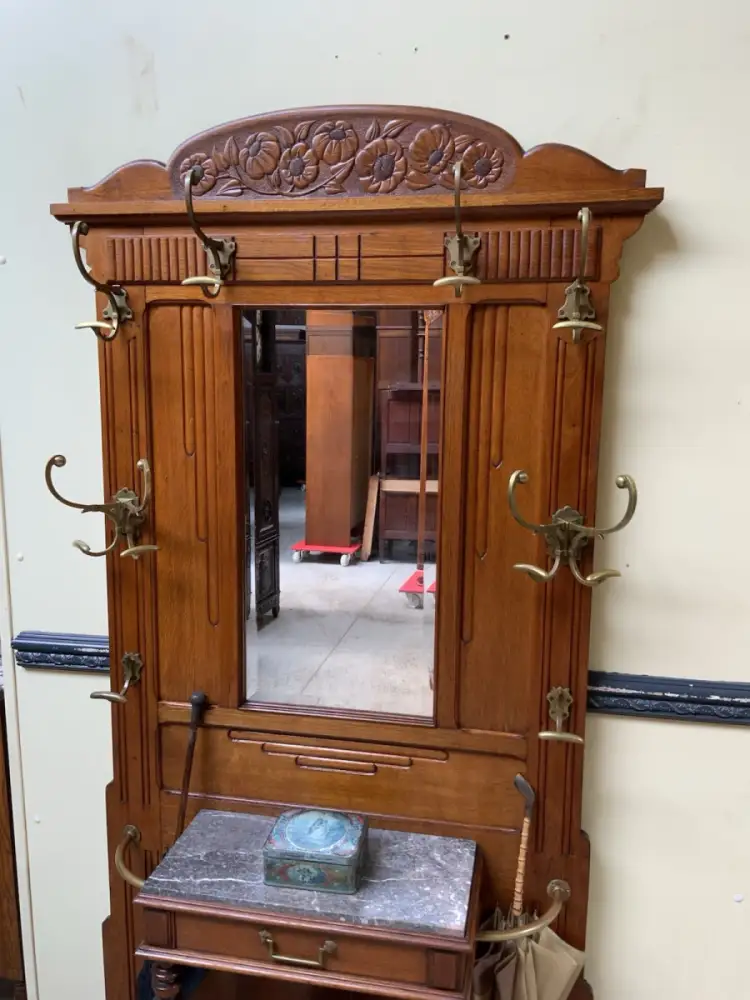 Antike Jugendstil Garderobe - traumhaft schön - Lieferung möglich! 6