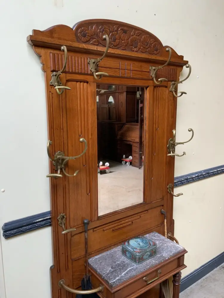 Antike Jugendstil Garderobe - traumhaft schön - Lieferung möglich! 8