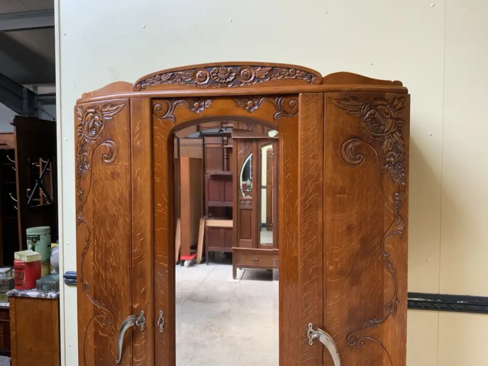 Antik - Kleiderschrank, Wäscheschrank - Art Deco -  Lieferung möglich! 9