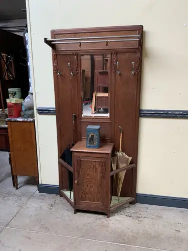 Antike Art Deco Garderobe mit Schrank - Traumhaft - Lieferung möglich!