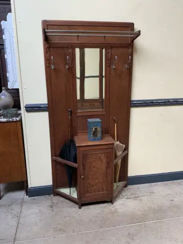 Antike Art Deco Garderobe mit Schrank - Traumhaft - Lieferung möglich!