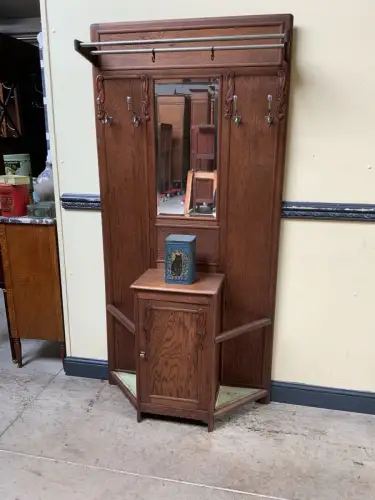 Antike Art Deco Garderobe mit Schrank - Traumhaft - Lieferung möglich!