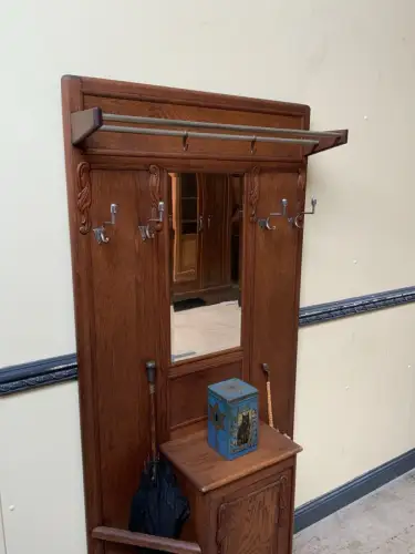Antike Art Deco Garderobe mit Schrank - Traumhaft - Lieferung möglich!