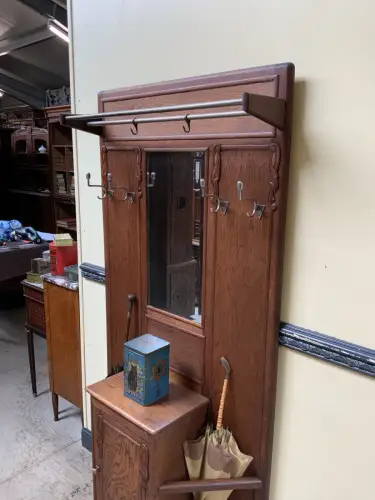 Antike Art Deco Garderobe mit Schrank - Traumhaft - Lieferung möglich!