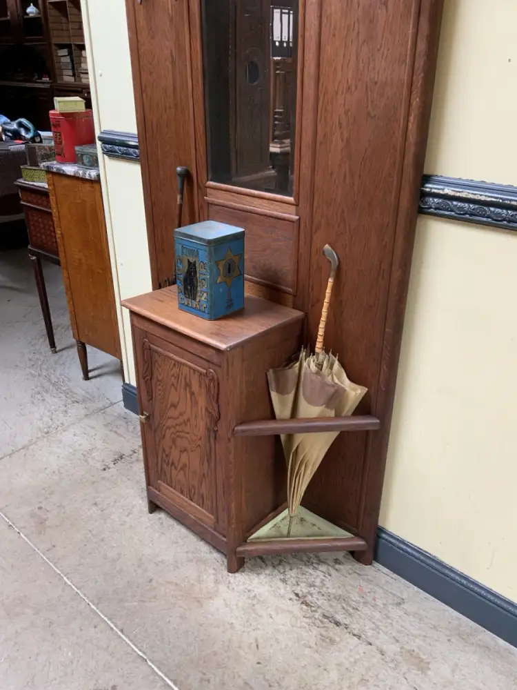 Antike Art Deco Garderobe mit Schrank - Traumhaft - Lieferung möglich! 7