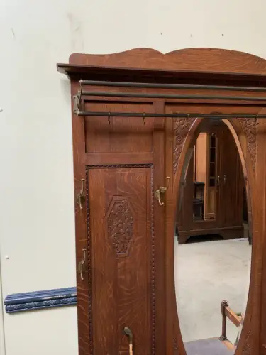 Antik - Garderobe, Kleiderständer mit Truhenbank - Art Deco - Lieferung möglich!