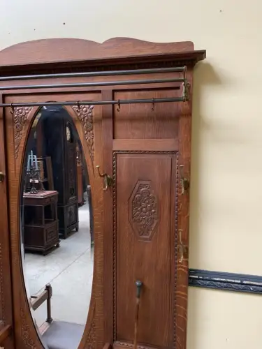 Antik - Garderobe, Kleiderständer mit Truhenbank - Art Deco - Lieferung möglich!