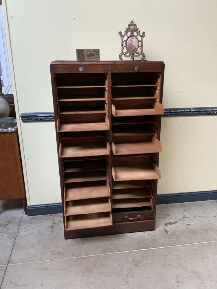 Antik - Archiv Rollladen Schrank, Vertiko, - Art Deco - Lieferung möglich! 11