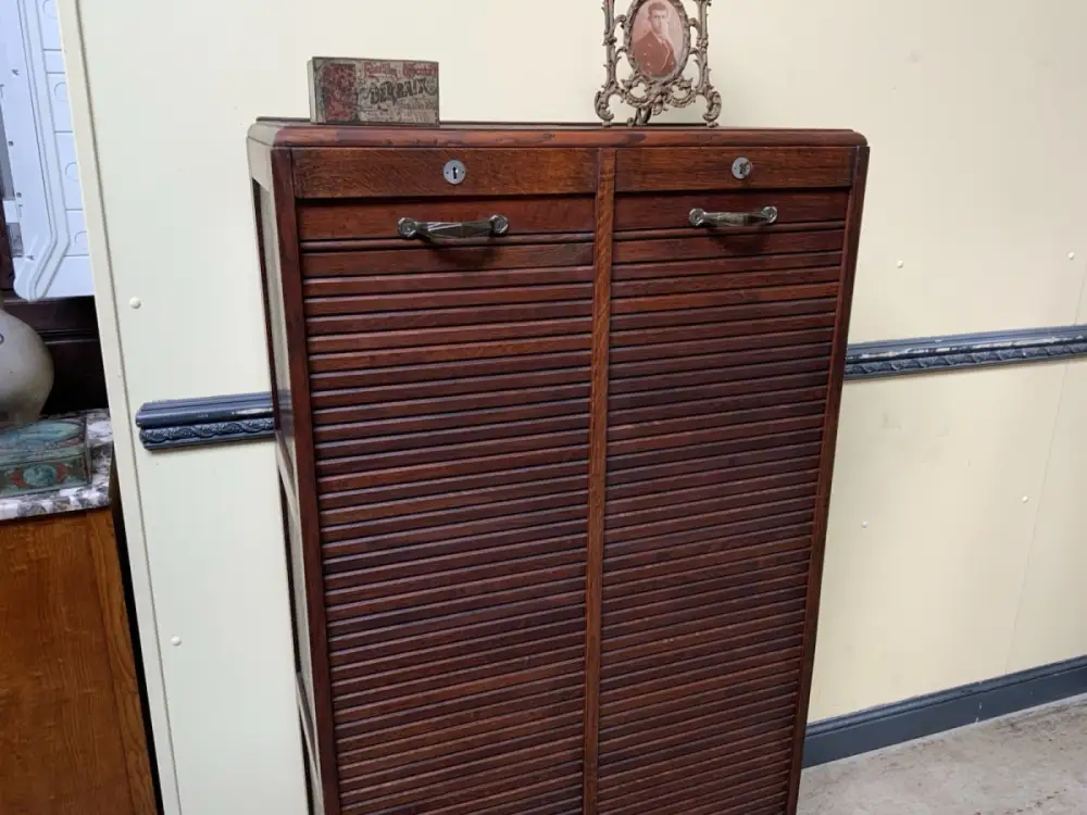 Antik - Archiv Rollladen Schrank, Vertiko, - Art Deco - Lieferung möglich! 3