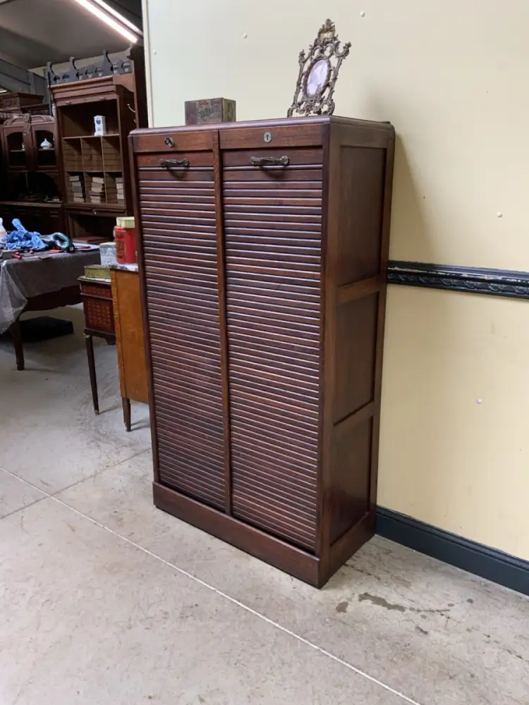 Antik - Archiv Rollladen Schrank, Vertiko, - Art Deco - Lieferung möglich! 4