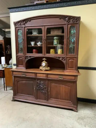 Antik - Imposantes Jugendstil Buffet, Vitrine, - Art Nouveau  - Lieferung mögl.!