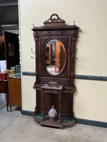 Antik - Garderobe mit Schub, Kleiderständer - Jugendstil -  Lieferung möglich!