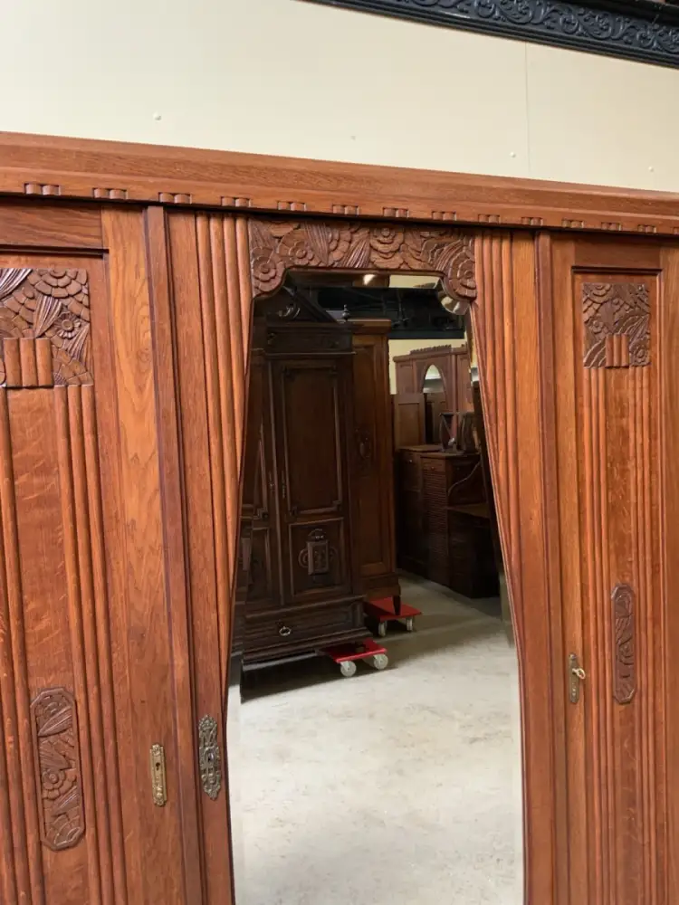 Antik - Kleiderschrank, Wäscheschrank - Art Deco -  Lieferung möglich! 14