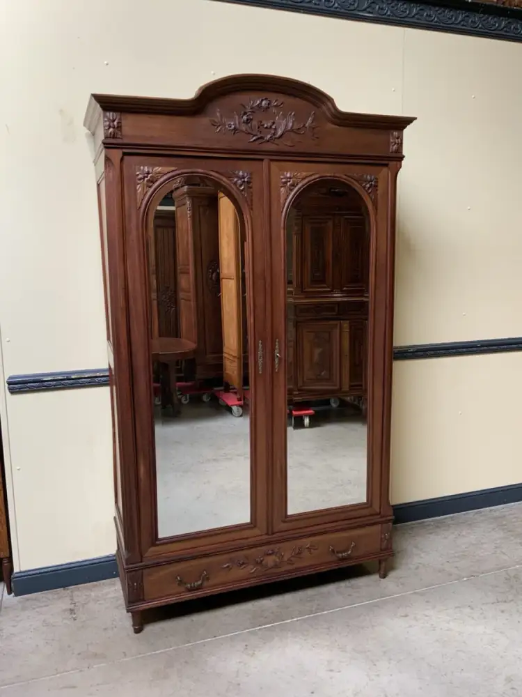 Antik - Wäscheschrank, Geschirrschrank, Nußbaum - Jugendstil - Lieferung mögl.! 1