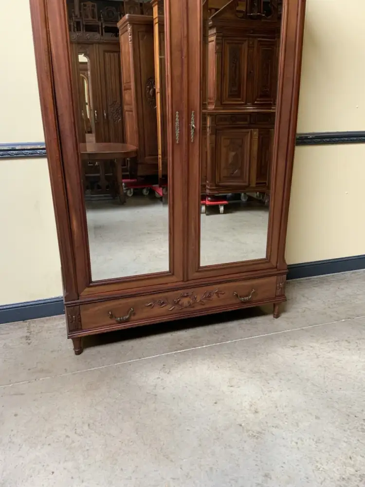 Antik - Wäscheschrank, Geschirrschrank, Nußbaum - Jugendstil - Lieferung mögl.! 10
