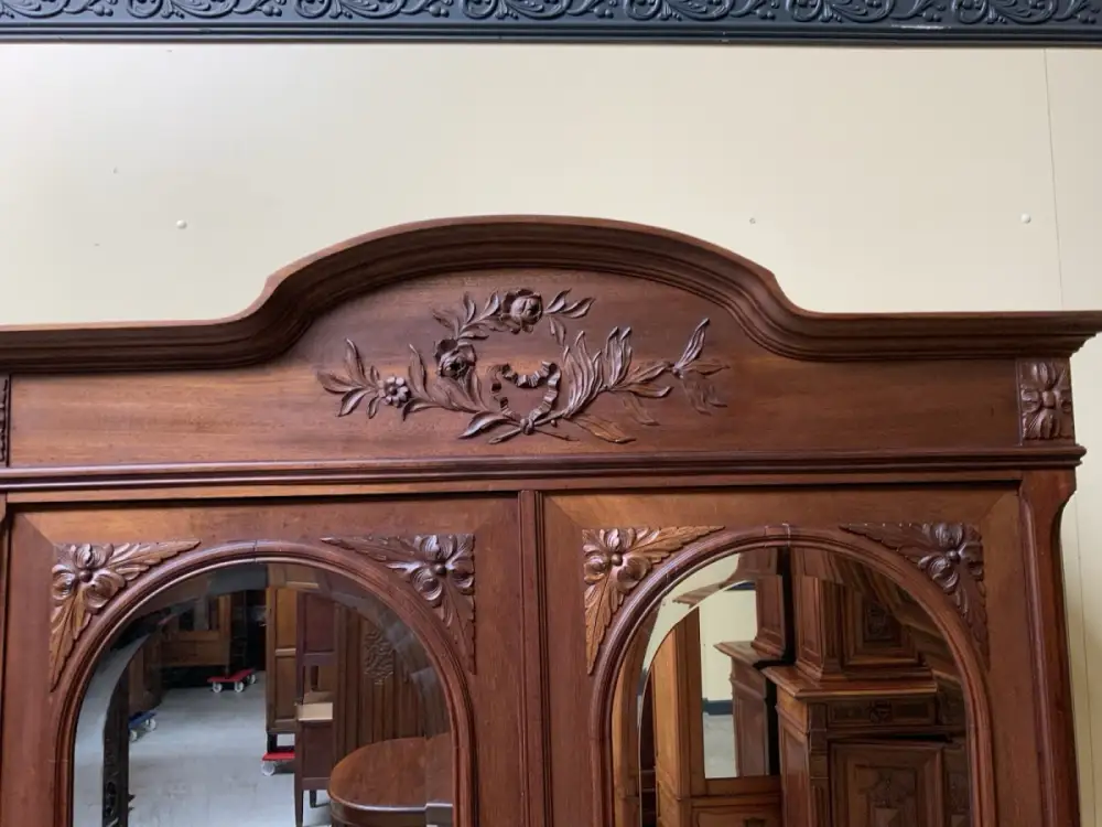 Antik - Wäscheschrank, Geschirrschrank, Nußbaum - Jugendstil - Lieferung mögl.! 12