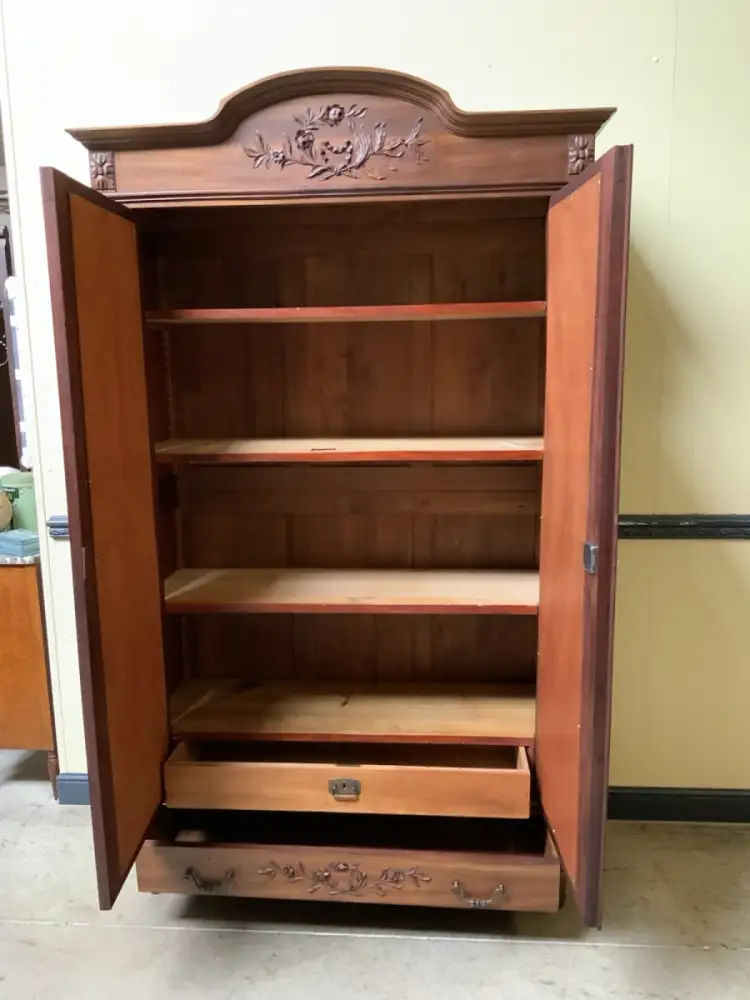 Antik - Wäscheschrank, Geschirrschrank, Nußbaum - Jugendstil - Lieferung mögl.! 15