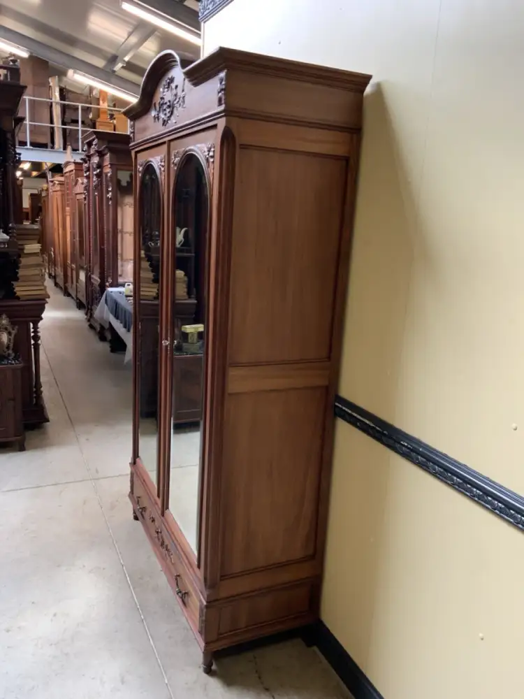 Antik - Wäscheschrank, Geschirrschrank, Nußbaum - Jugendstil - Lieferung mögl.! 3