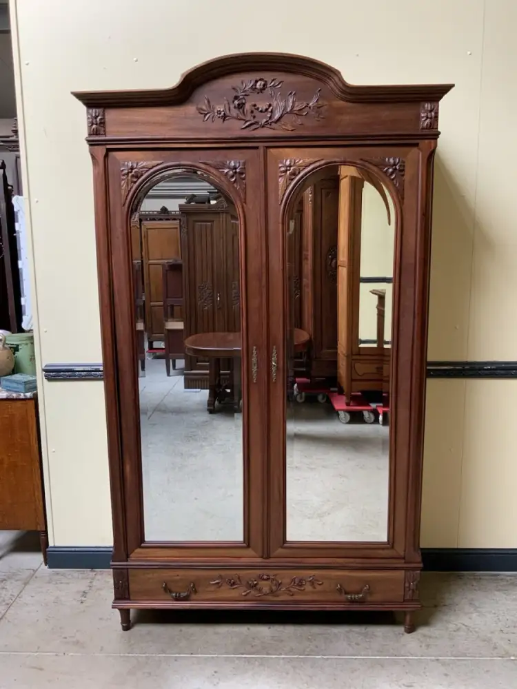 Antik - Wäscheschrank, Geschirrschrank, Nußbaum - Jugendstil - Lieferung mögl.! 5