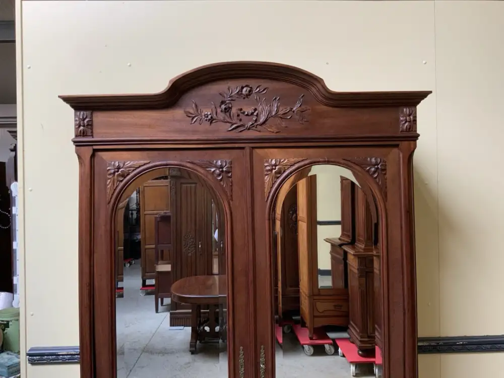 Antik - Wäscheschrank, Geschirrschrank, Nußbaum - Jugendstil - Lieferung mögl.! 6