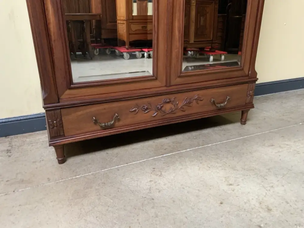 Antik - Wäscheschrank, Geschirrschrank, Nußbaum - Jugendstil - Lieferung mögl.! 8