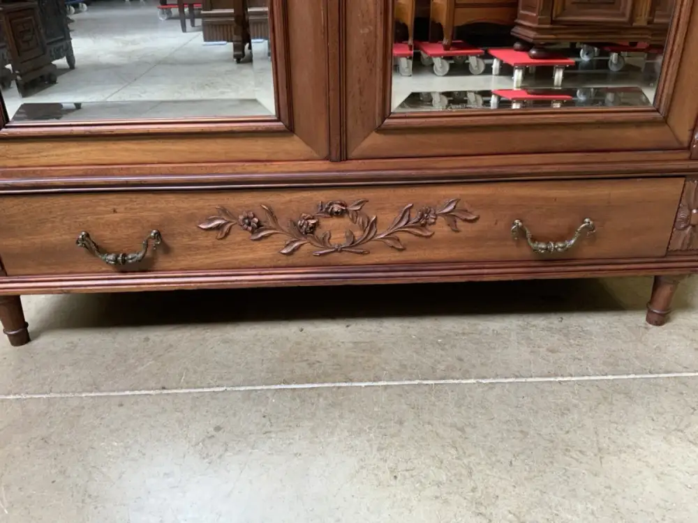 Antik - Wäscheschrank, Geschirrschrank, Nußbaum - Jugendstil - Lieferung mögl.! 9