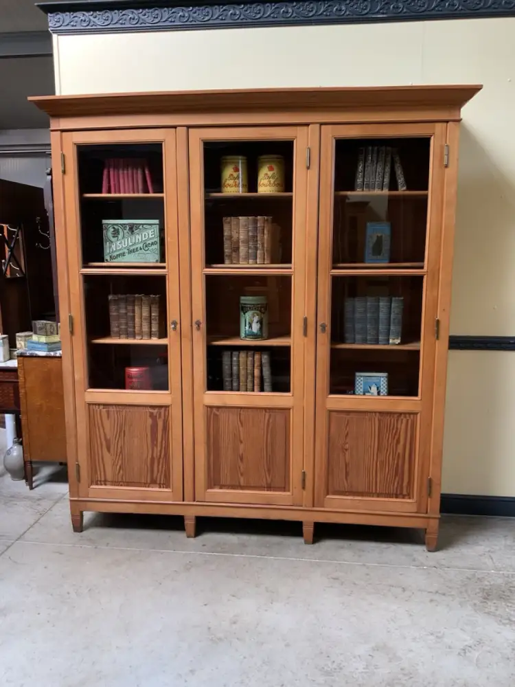 Antik - Großer Jugendstil Bücherschrank, Vitrine, Traumhaft - Lieferung möglich! 1