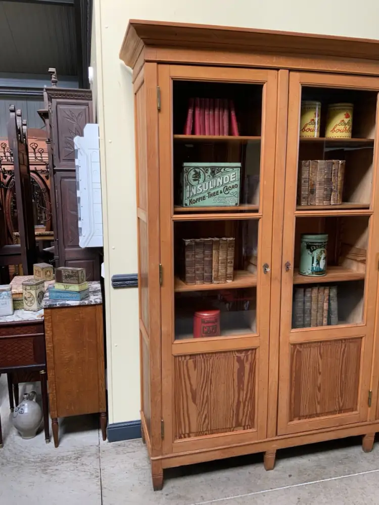 Antik - Großer Jugendstil Bücherschrank, Vitrine, Traumhaft - Lieferung möglich! 10