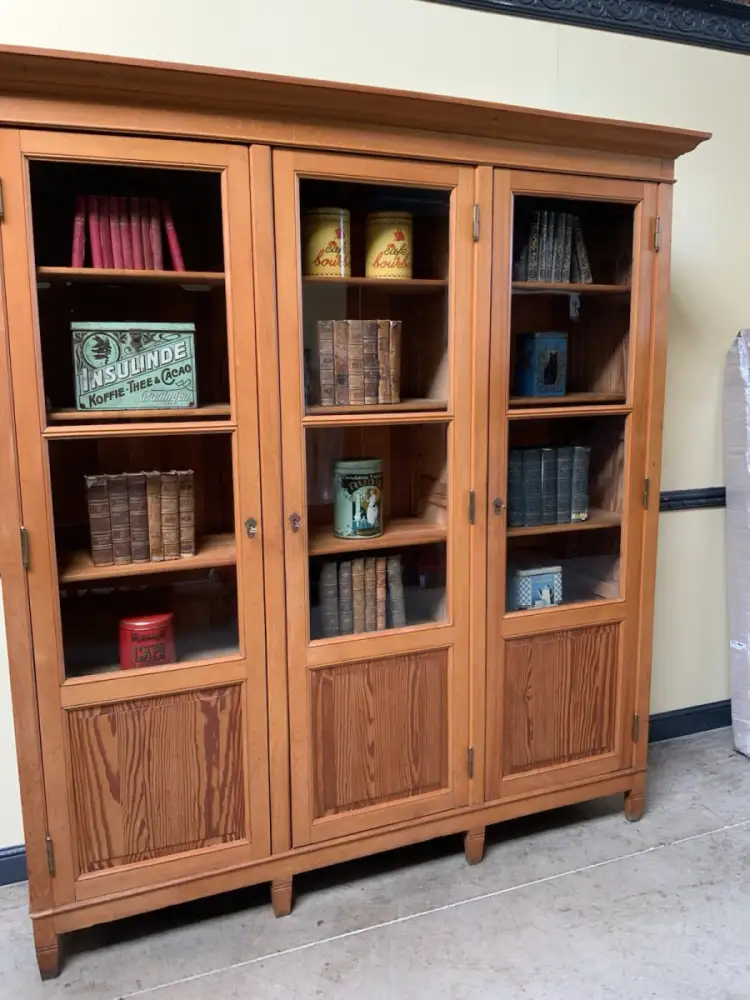 Antik - Großer Jugendstil Bücherschrank, Vitrine, Traumhaft - Lieferung möglich! 11