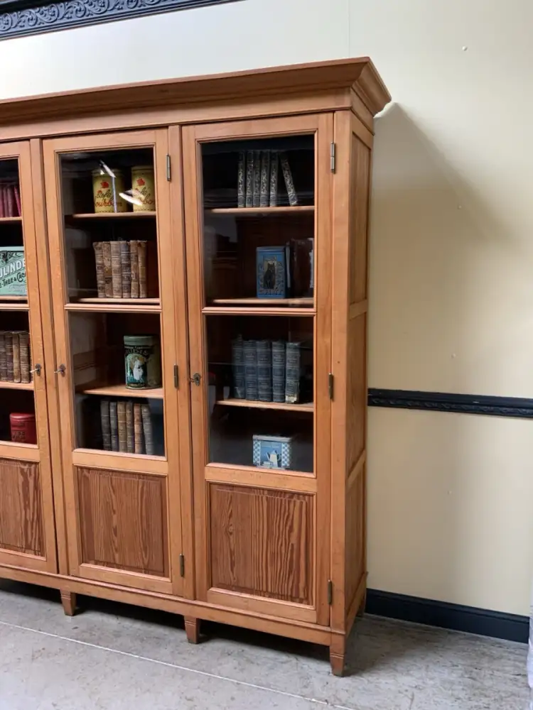 Antik - Großer Jugendstil Bücherschrank, Vitrine, Traumhaft - Lieferung möglich! 12