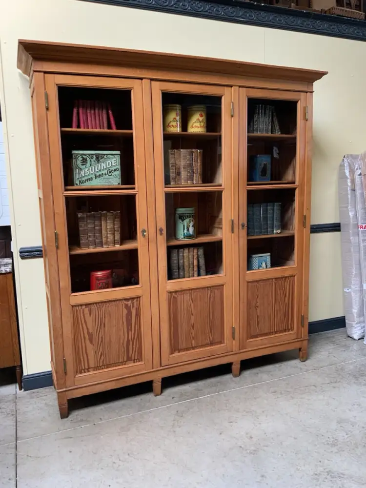 Antik - Großer Jugendstil Bücherschrank, Vitrine, Traumhaft - Lieferung möglich! 2
