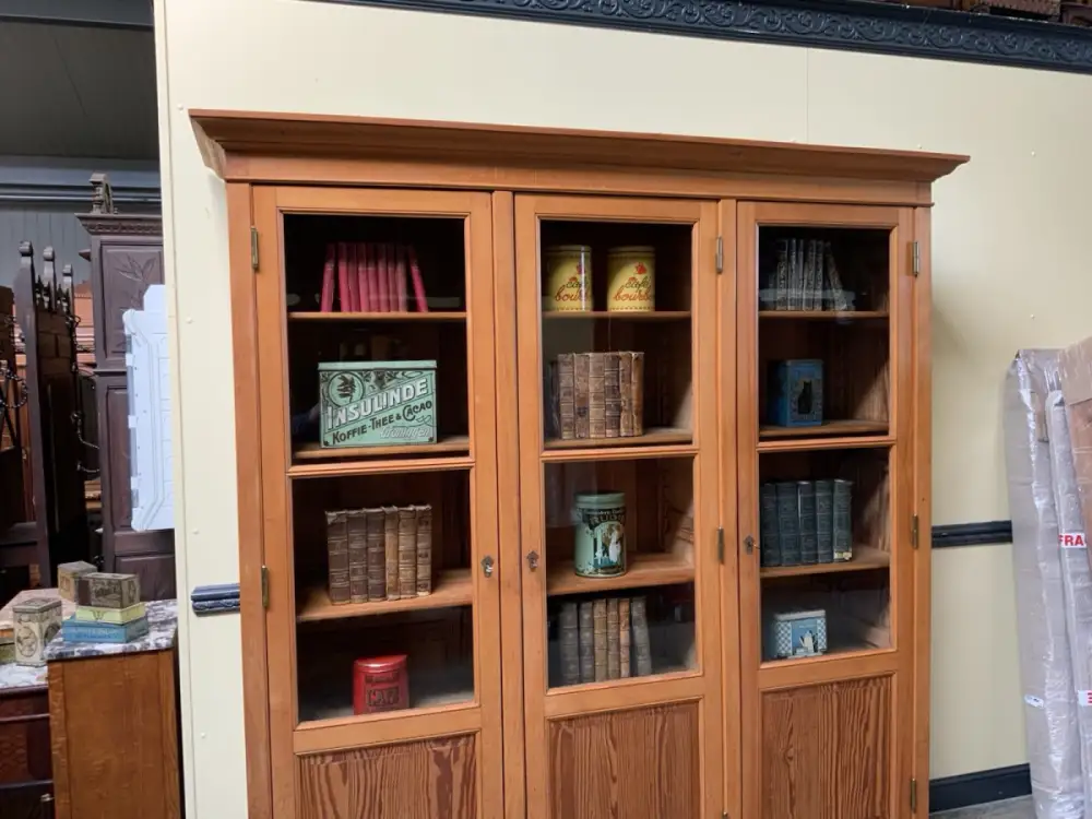 Antik - Großer Jugendstil Bücherschrank, Vitrine, Traumhaft - Lieferung möglich! 9