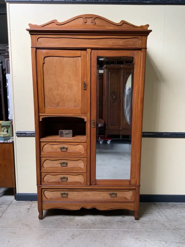 Antik- Jugendstil Wäscheschrank, Kleiderschrank - Art Nouveau-   Lieferung mögl. 7