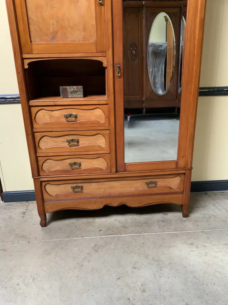 Antik- Jugendstil Wäscheschrank, Kleiderschrank - Art Nouveau-   Lieferung mögl. 9