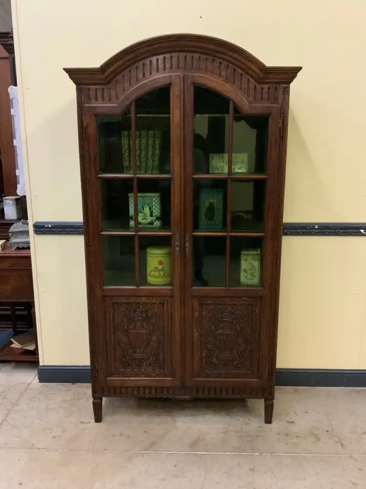 Antiker Jugendstil Bücherschrank, Vitrine - Lieferung möglich! 0