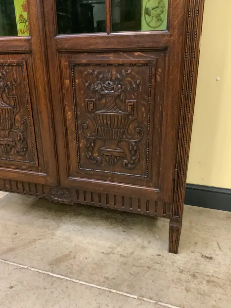 Antiker Jugendstil Bücherschrank, Vitrine - Lieferung möglich! 11