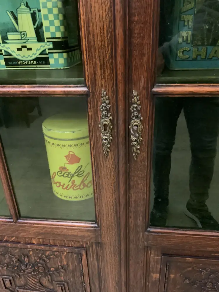 Antiker Jugendstil Bücherschrank, Vitrine - Lieferung möglich! 13