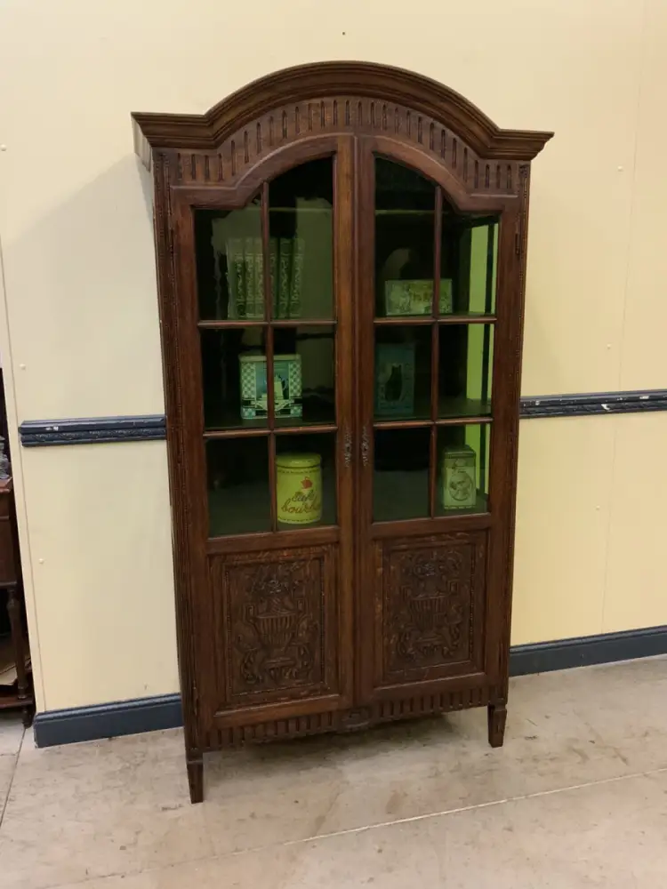 Antiker Jugendstil Bücherschrank, Vitrine - Lieferung möglich! 2