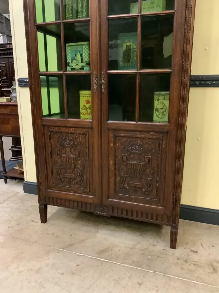 Antiker Jugendstil Bücherschrank, Vitrine - Lieferung möglich! 8