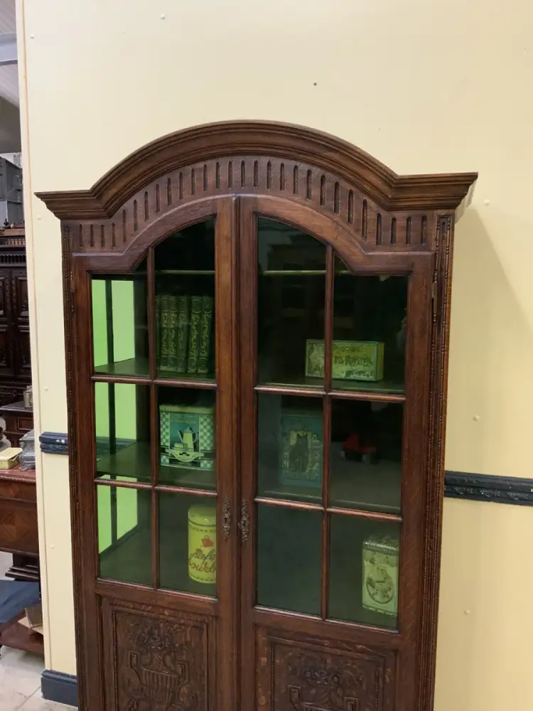 Antiker Jugendstil Bücherschrank, Vitrine - Lieferung möglich! 9