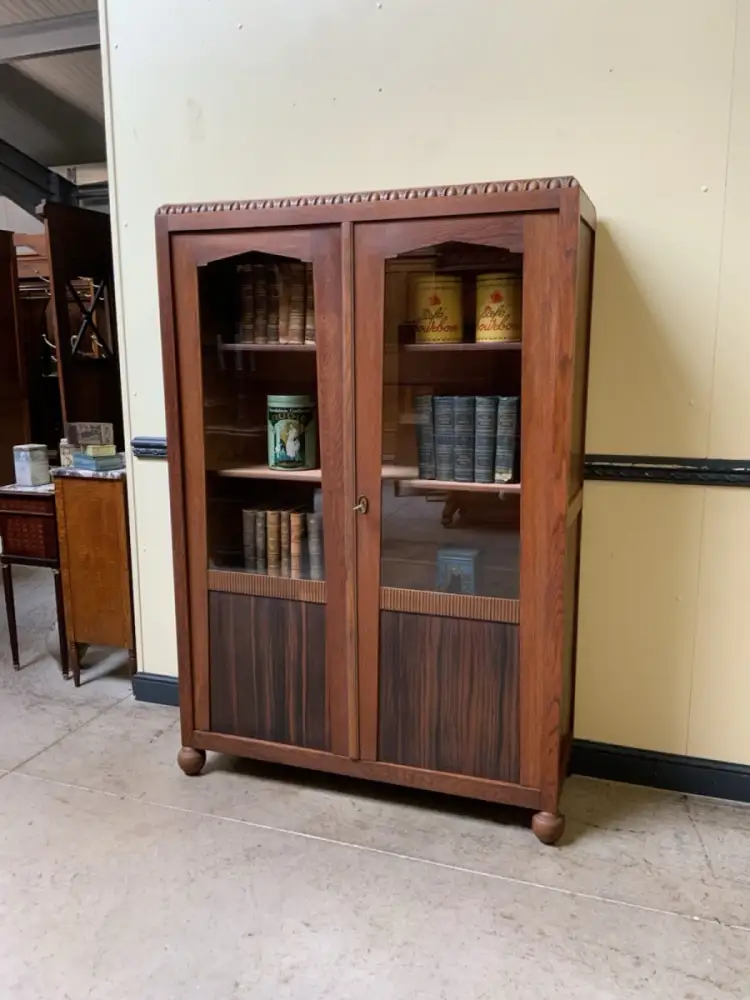 Antiker Art Deco Bücherschrank, Vitrine, Traumhaft - Lieferung möglich! 1