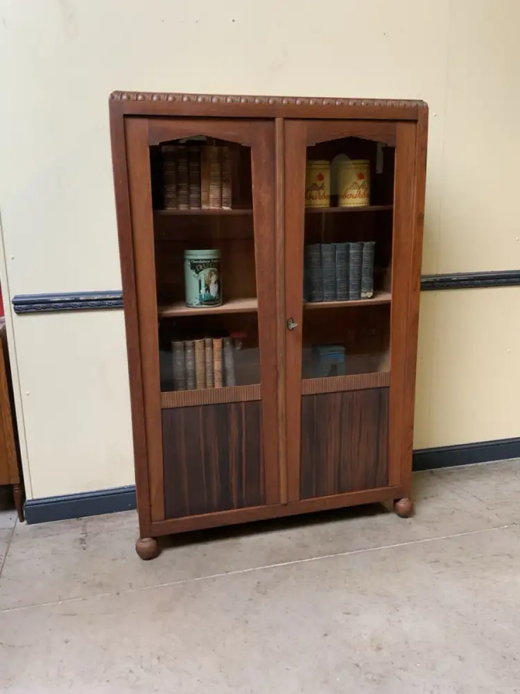 Antiker Art Deco Bücherschrank, Vitrine, Traumhaft - Lieferung möglich! 2