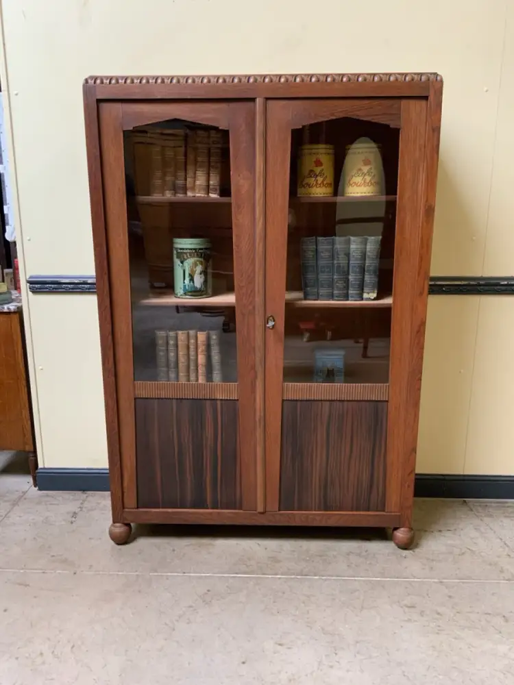 Antiker Art Deco Bücherschrank, Vitrine, Traumhaft - Lieferung möglich! 3