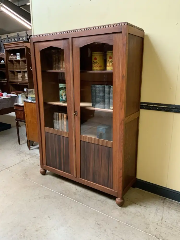 Antiker Art Deco Bücherschrank, Vitrine, Traumhaft - Lieferung möglich! 4