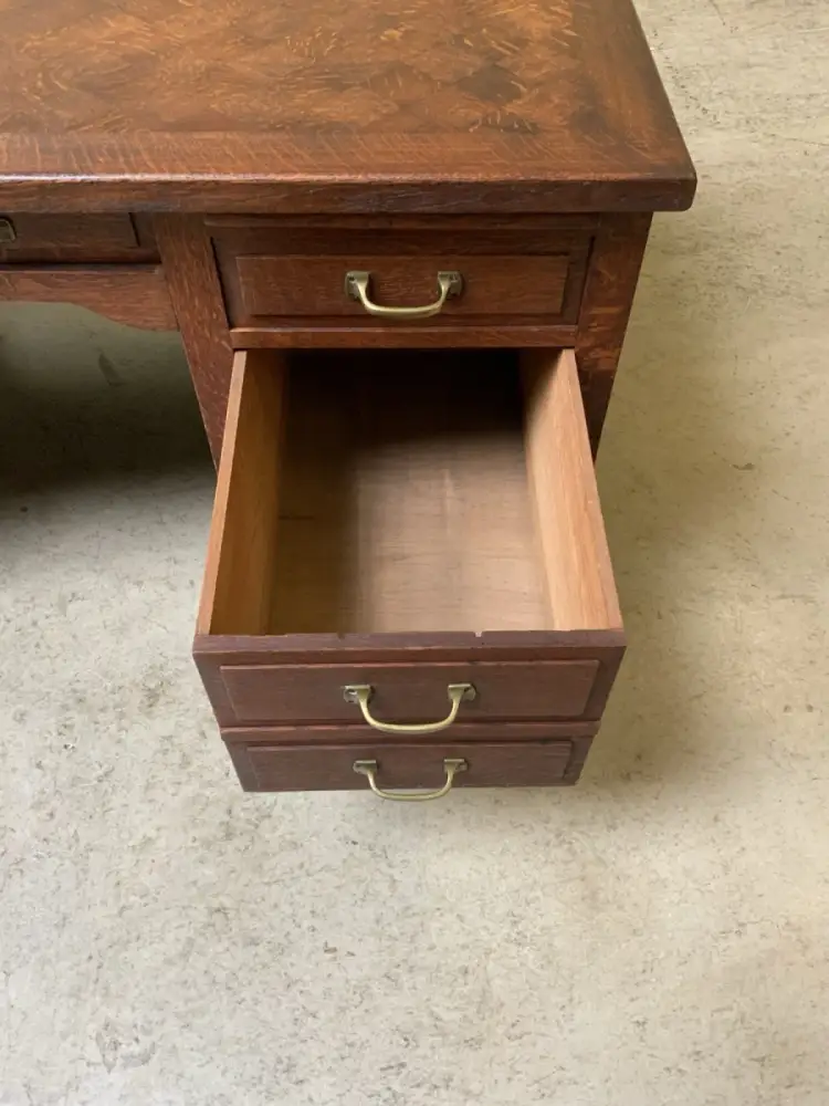 Antiker frei aufstellbarer Jugendstil Schreibtisch - Lieferung möglich! 12