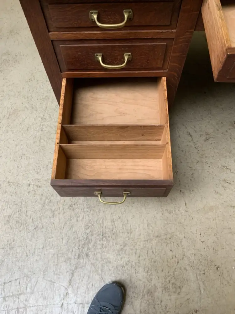 Antiker frei aufstellbarer Jugendstil Schreibtisch - Lieferung möglich! 13