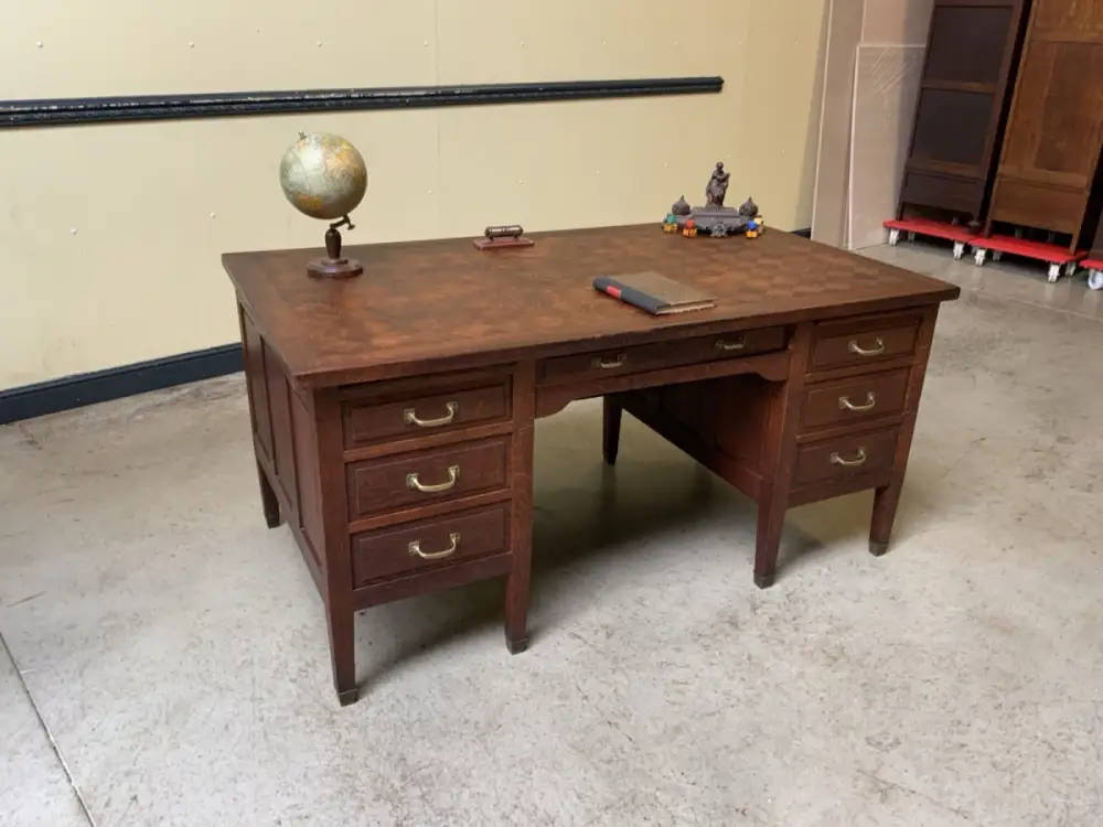 Antiker frei aufstellbarer Jugendstil Schreibtisch - Lieferung möglich! 3