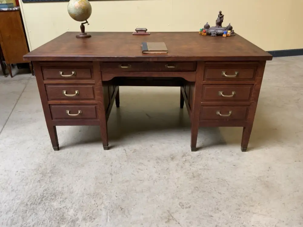 Antiker frei aufstellbarer Jugendstil Schreibtisch - Lieferung möglich! 5
